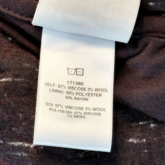 DOLAN Anthropologie Melanie Knit Dress M Flutter Sleeve Left Coast Plum EUC  B8 - Picture 6 of 6